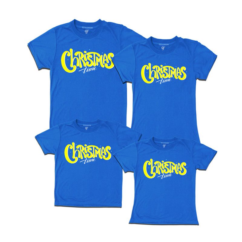Christmas Time T-shirts for Family-Friends-Group in Blue Color avilable @ gfashion.jpg
