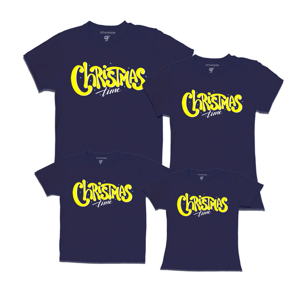 Christmas Time T-shirts for Family-Friends-Group in Navy Color avilable @ gfashion.jpg