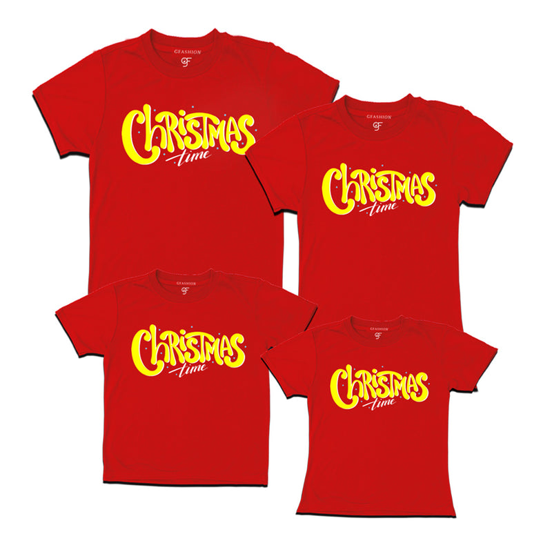 Christmas Time T-shirts for Family-Friends-Group in Red Color avilable @ gfashion.jpg