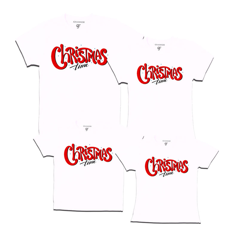 Christmas Time T-shirts for Family-Friends-Group in White Color avilable @ gfashion.jpg