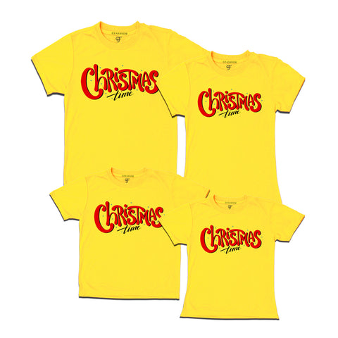 Christmas Time T-shirts for Family in Yellow Color avilable @ gfashion.jpg