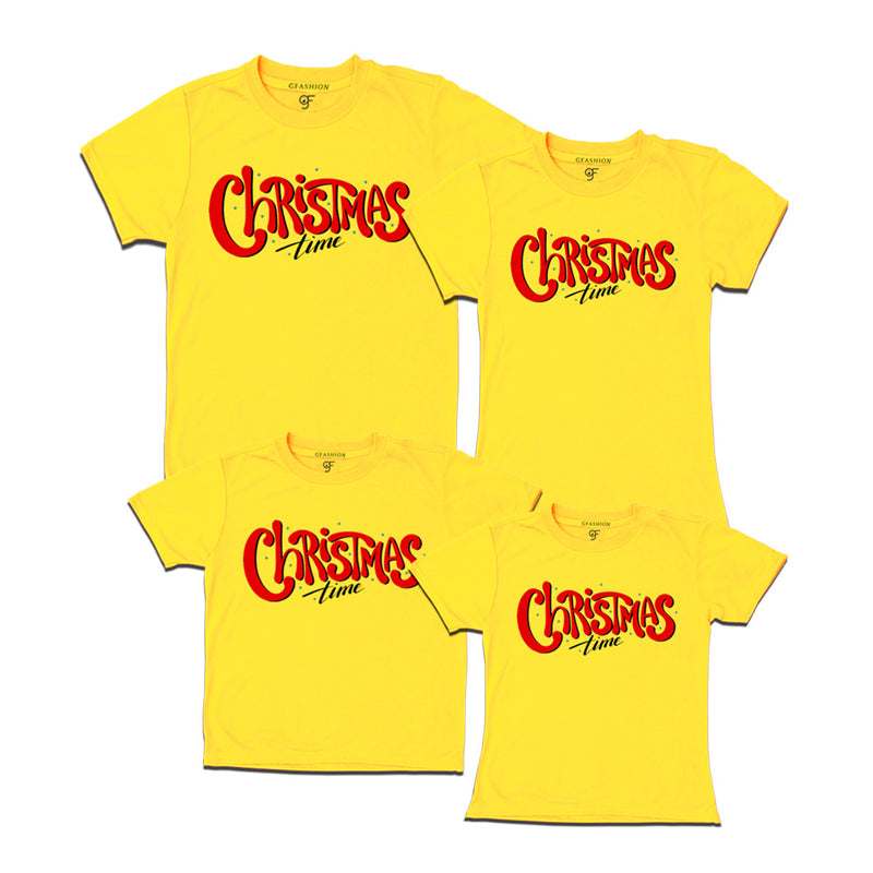 Christmas Time T-shirts for Family in Yellow Color avilable @ gfashion.jpg