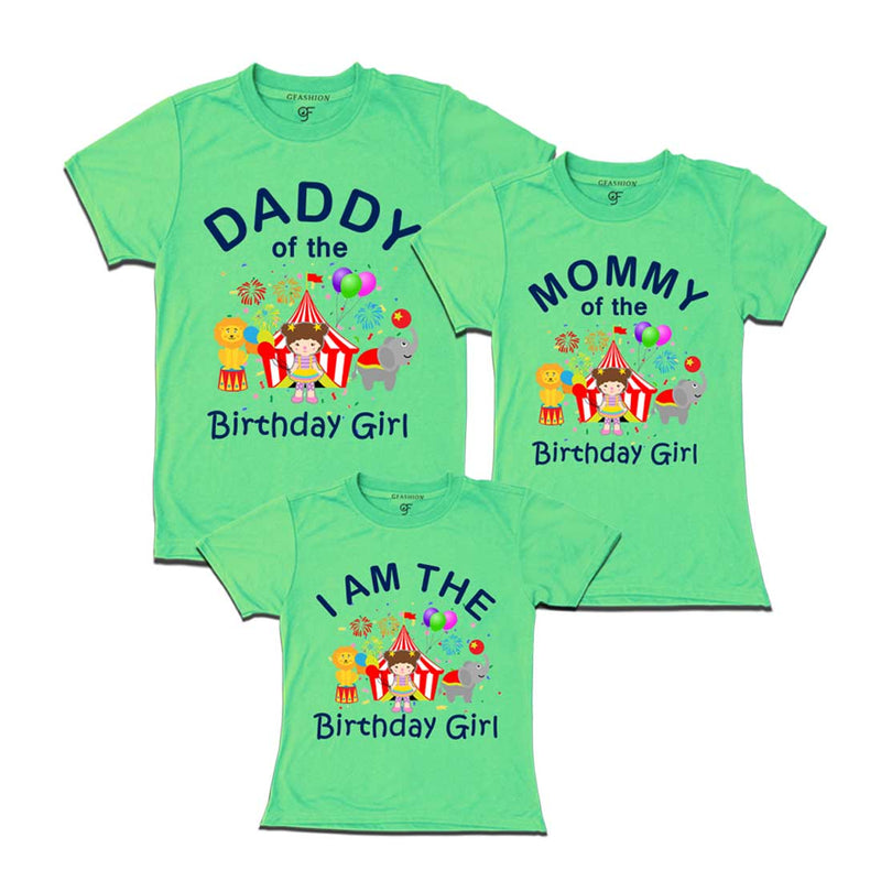 Circus Theme Birthday T-shirts for Dad Mom and Daughter