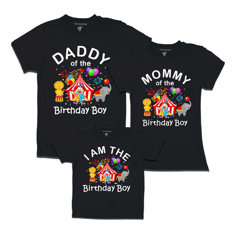 Circus Theme Birthday T-shirts for Dad Mom and Son