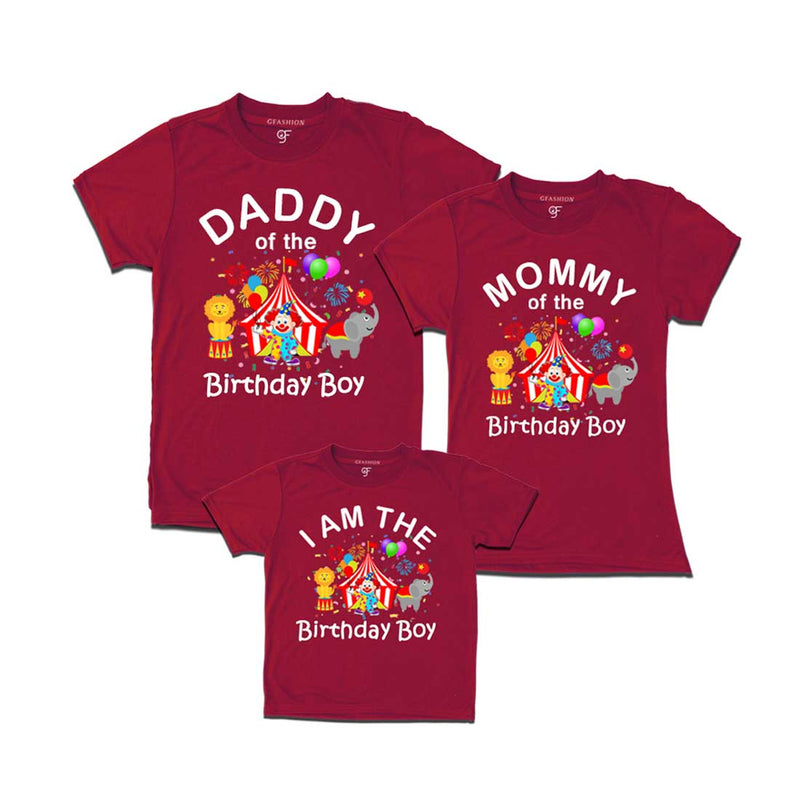 Circus Theme Birthday T-shirts for Dad Mom and Son
