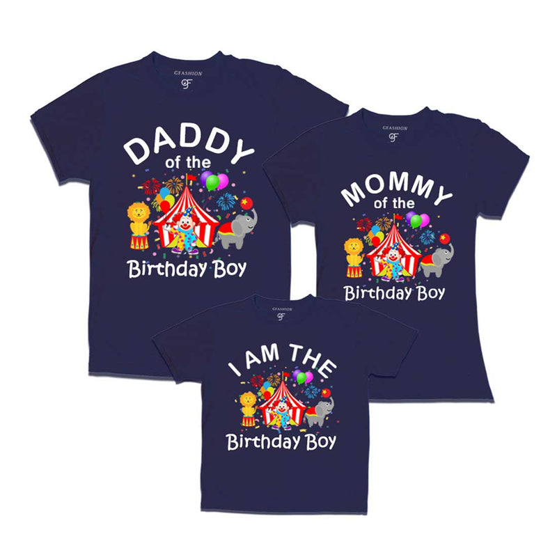Circus Theme Birthday T-shirts for Dad Mom and Son