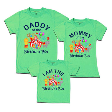 Circus Theme Birthday T-shirts for Dad Mom and Son