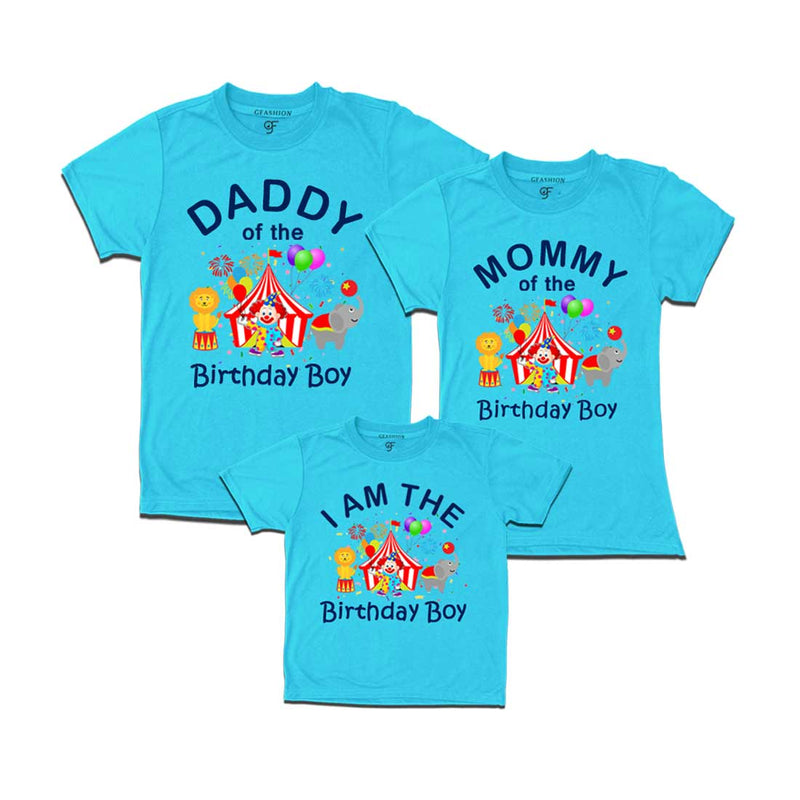 Circus Theme Birthday T-shirts for Dad Mom and Son