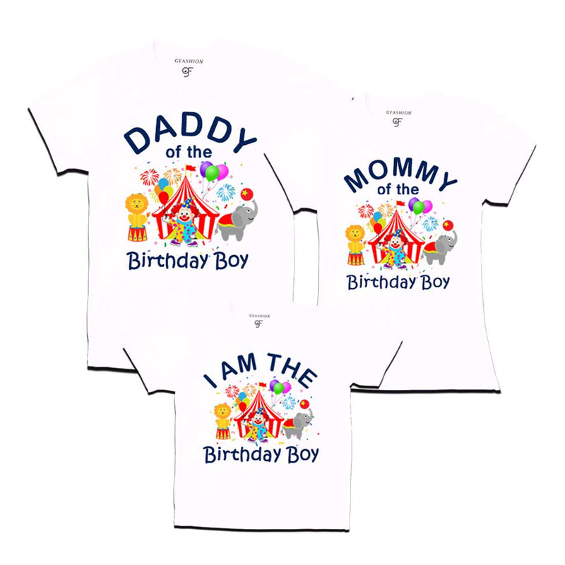 Circus Theme Birthday T-shirts for Dad Mom and Son