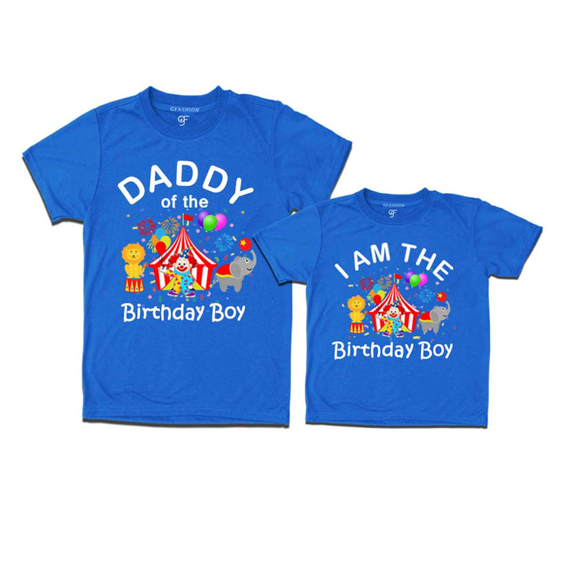 Circus Theme Birthday T-shirts for Dad and Son in Blue Color available @ gfashion.jpg
