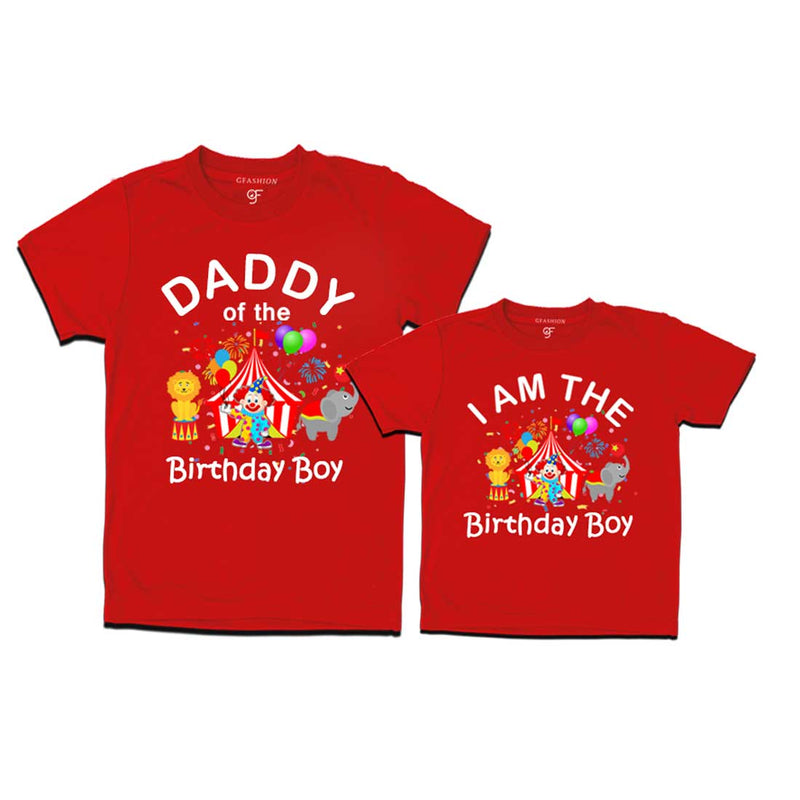 Circus Theme Birthday T-shirts for Dad and Son in Red Color available @ gfashion.jpg