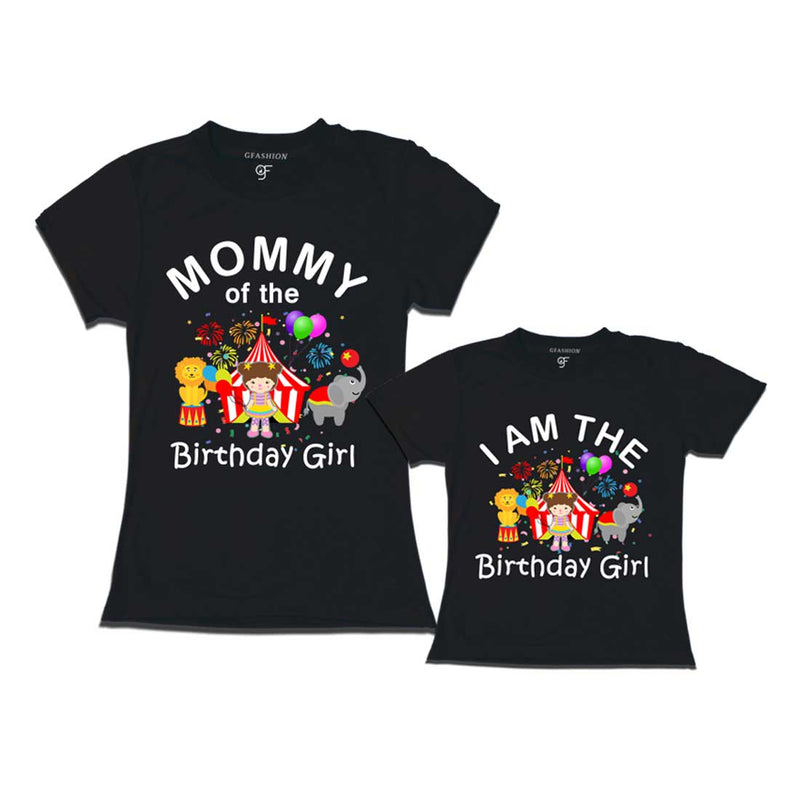 Circus Theme Birthday T-shirts for Mom and Daughter in Black Color available @ gfashion.jpg