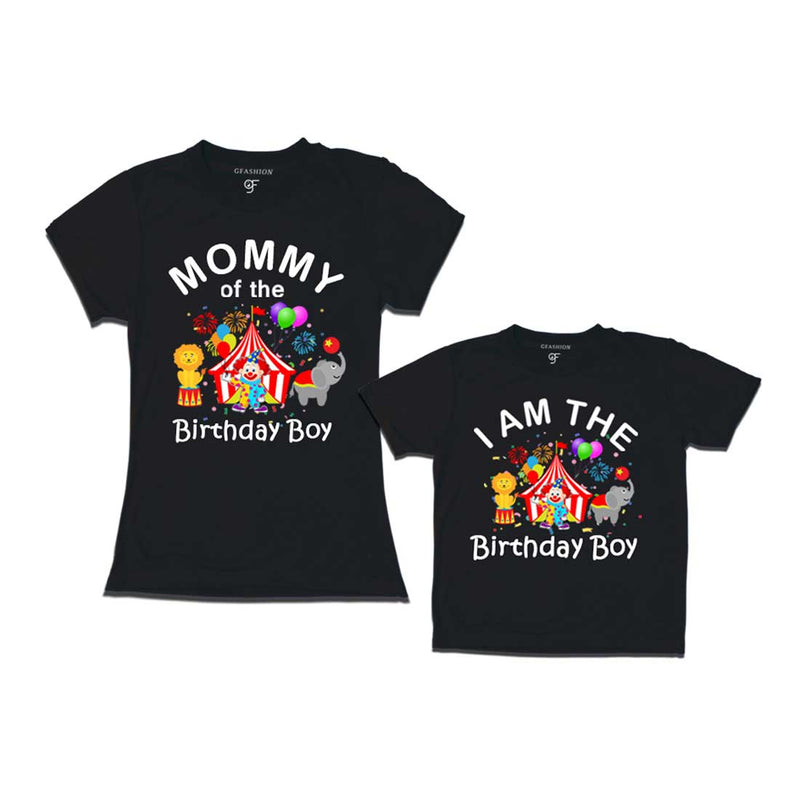 Circus Theme Birthday T-shirts for Mom and Son in Black Color available @ gfashion.jpg