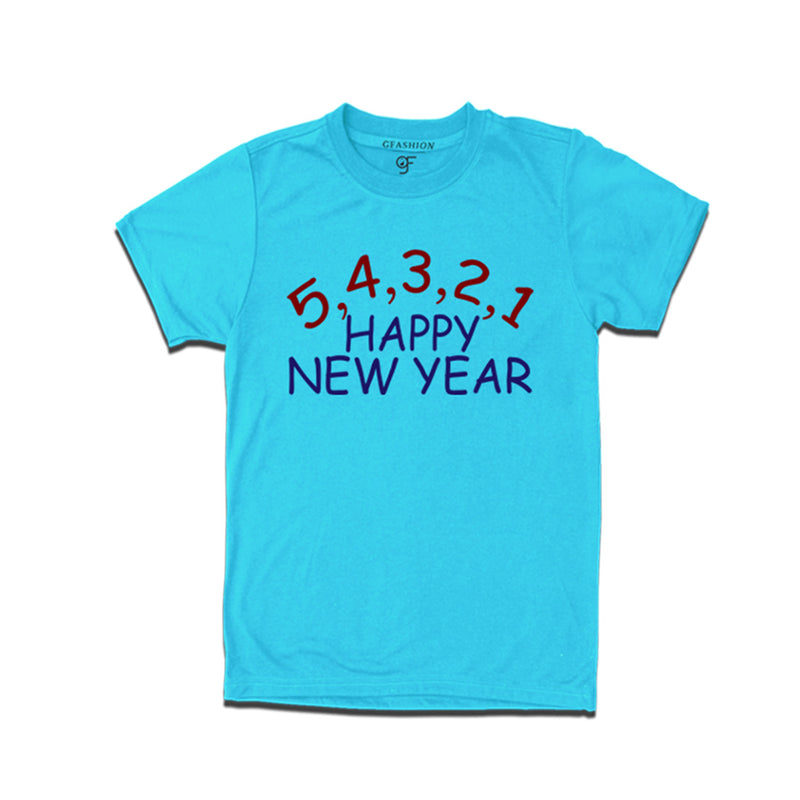 Countdown starts 5,4,3,2,1...Happy New Year for Men-Women-Boy-Girl in Sky Blue Color avilable @ gfashion.jpg