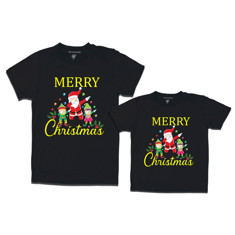 Dabbing Santa Claus Merry Christmas  Combo T-shirts in Black Color avilable @ gfashion.jpg