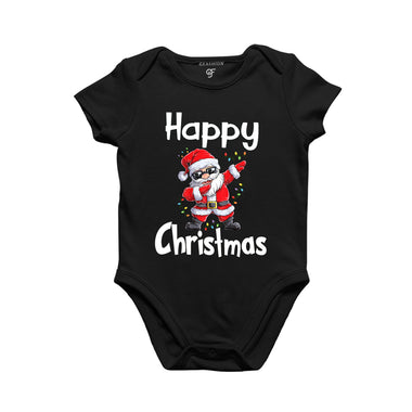 Dabbing Santa Happy christmas-Baby Bodysuit or Romper or Onesie in Black Color avilable @ gfashion.jpg