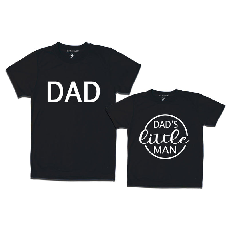 Dad-Dad's Little Man T-shirts in Black Color available @ gfashion.jpg