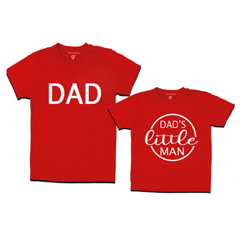 Dad-Dad's Little Man T-shirts in Red Color available @ gfashion.jpg