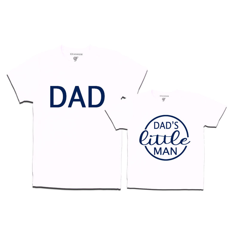 Dad-Dad's Little Man T-shirts in White Color available @ gfashion.jpg