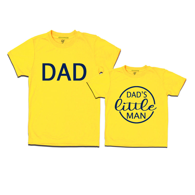 Dad-Dad's Little Man T-shirts in Yellow Color available @ gfashion.jpg