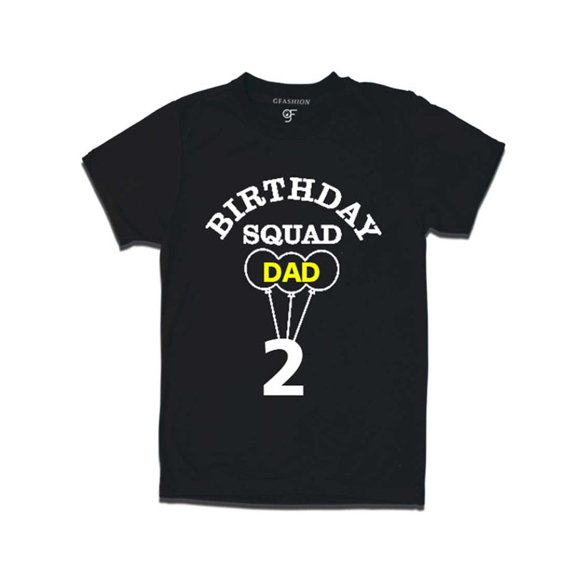Squad Dad 2nd Birthday T-shirt-Black-gfashion