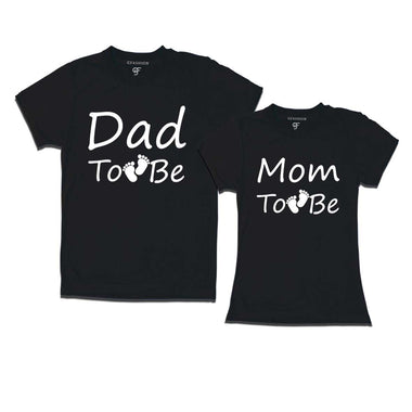 Dad To Be Mom To Be T-Shirts -Black-gfashion