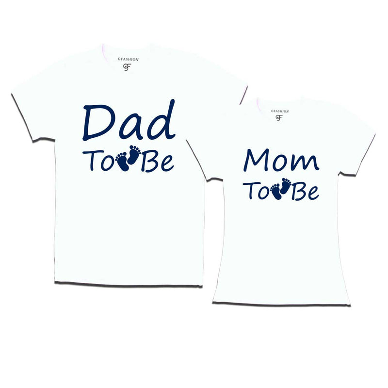 Dad To Be Mom To Be T-Shirts-White-gfashion
