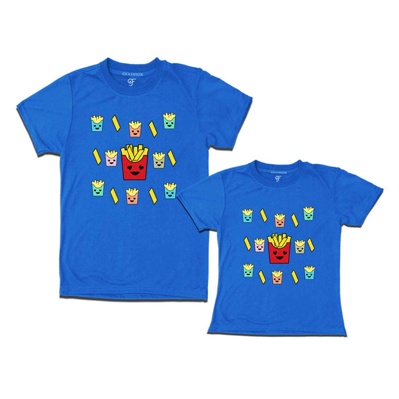 Dad and Daughter Funny T-shirts in Blue Color available @ gfashion.jpg