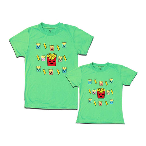 Dad and Daughter Funny T-shirts in Pista Green Color available @ gfashion.jpg