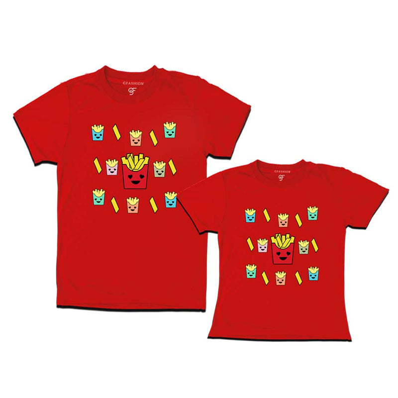 Dad and Daughter Funny T-shirts in Red Color available @ gfashion.jpg
