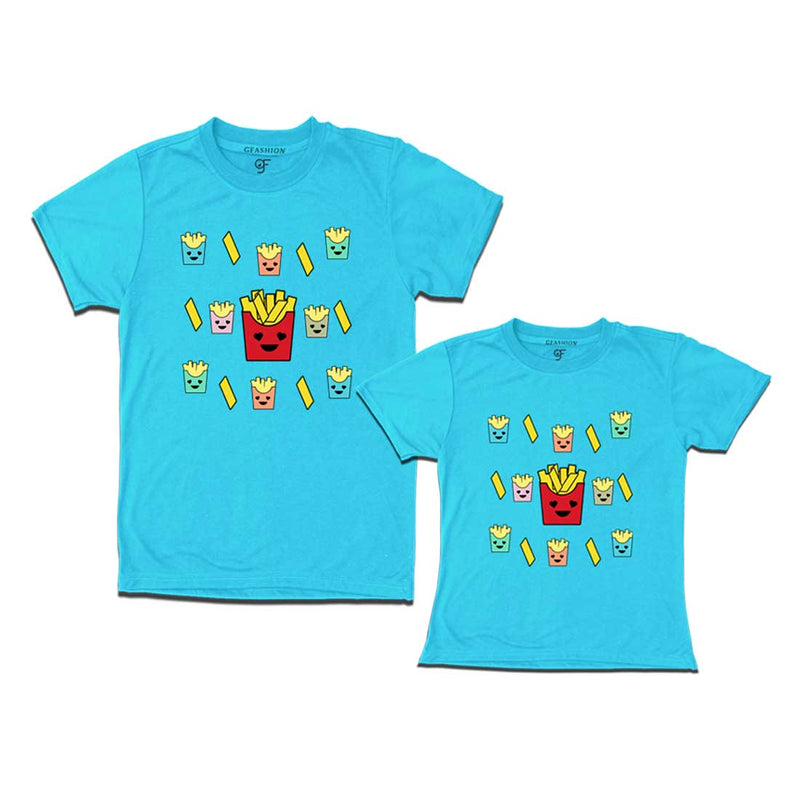 Dad and Daughter Funny T-shirts in Sky Blue Color available @ gfashion.jpg