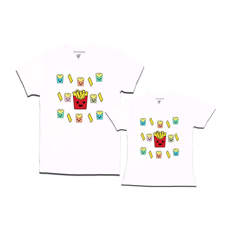 Dad and Daughter Funny T-shirts in White Color available @ gfashion.jpg
