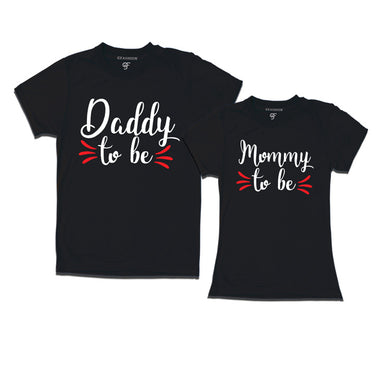 Daddy To be Mommy to be  T-Shirts-Black-gfashion