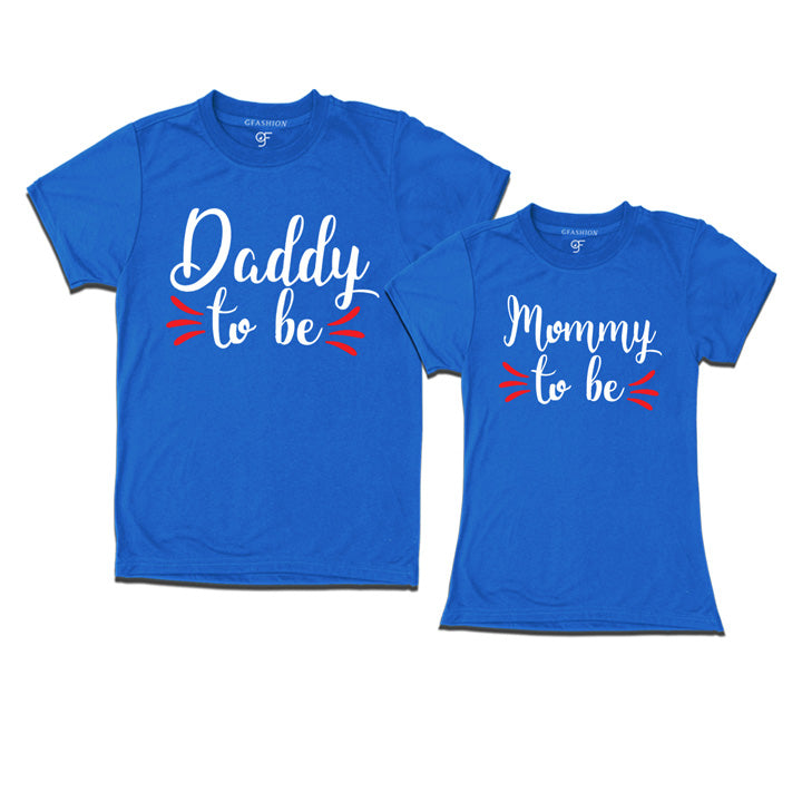 Daddy To be Mommy to be  T-Shirts-Blue-gfashion