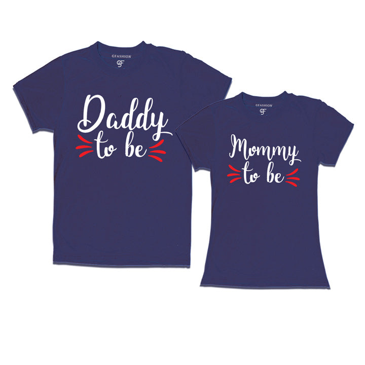 Daddy To be Mommy to be  T-Shirts-Navy-gfashion