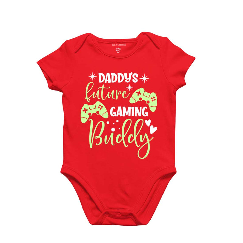 Daddy's Future Gaming Buddy-Baby Bodysuit or Rompers or Onesie in Red Color available @ gfashion.jpg