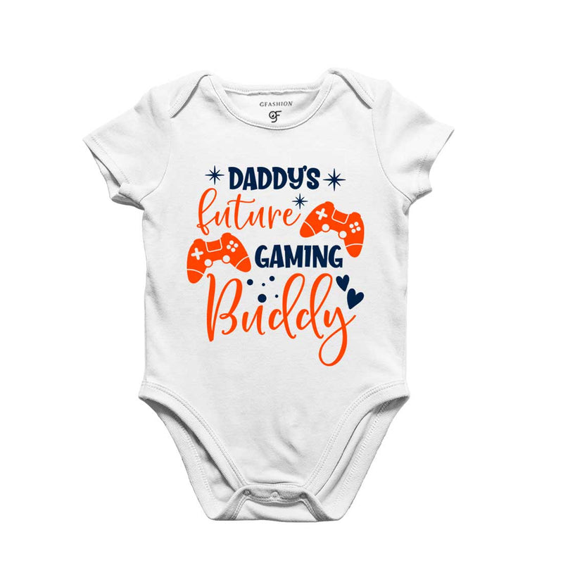 Daddy's Future Gaming Buddy-Baby Bodysuit or Rompers or Onesie in White Color available @ gfashion.jpg