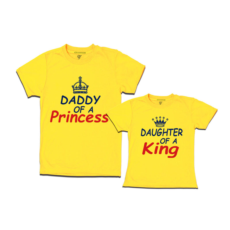 Daddy of a Princess-Daughter of a King T-shirts in Yellow Color  available @ gfashion.jpg