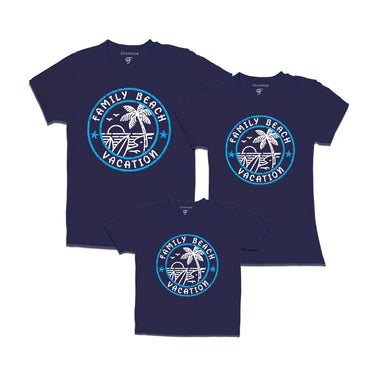 Family Beach Vacation T-shirts for Dad,Mom and Kids in Navy Color available @gfashion.jpg