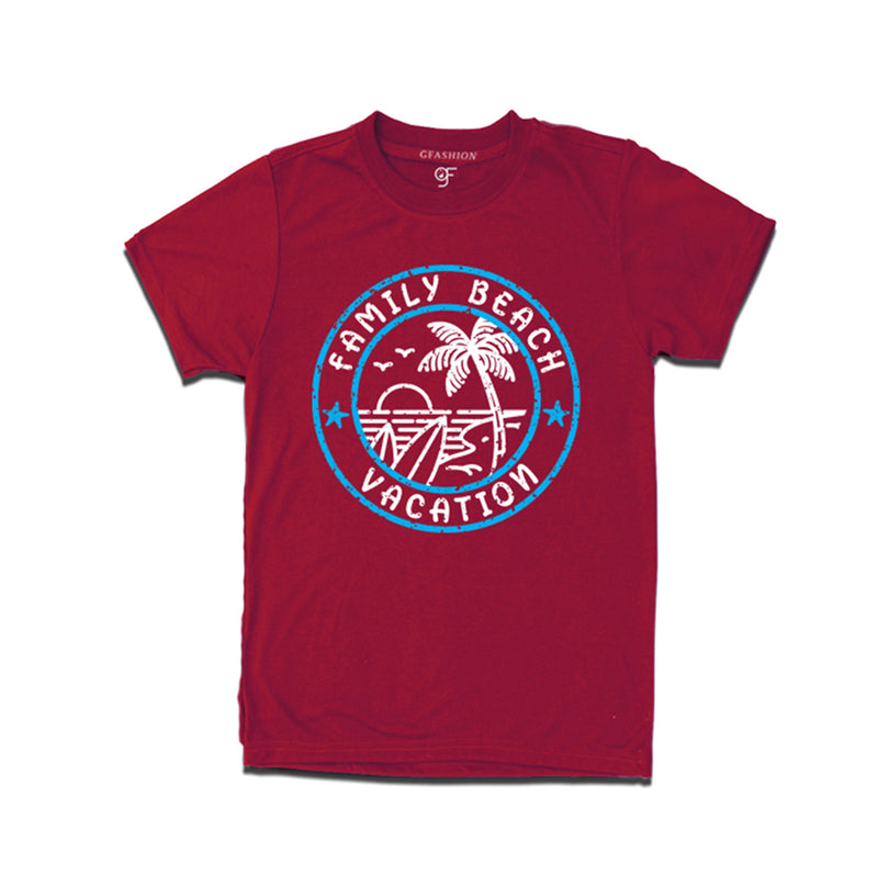 Family Beach Vacation T-shirts in Maroon Color available @gfashion.jpg