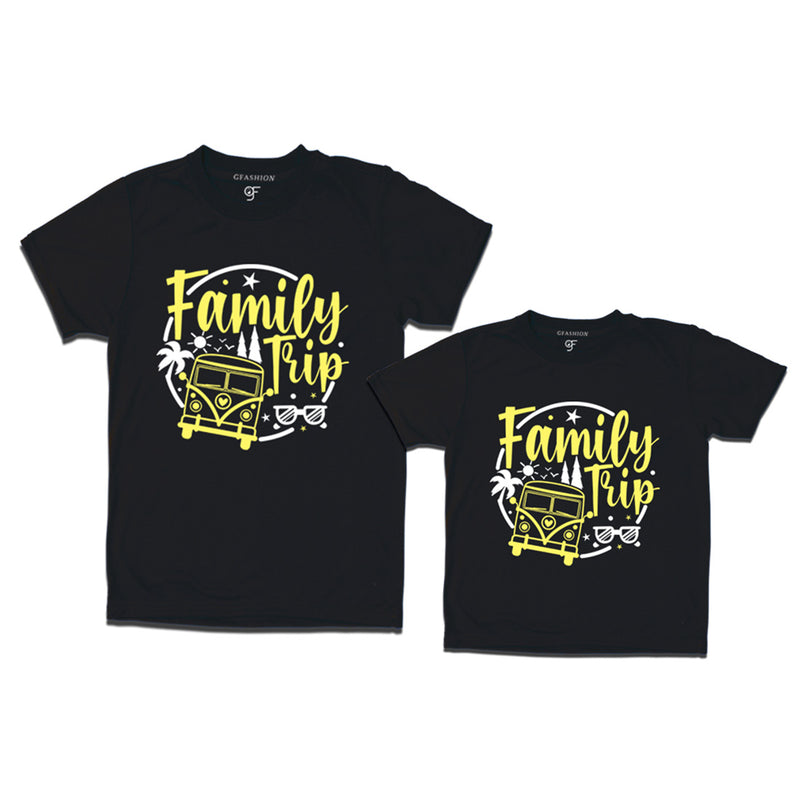 Family Trip Combo T-shirts in Black Color available @gfashion.jpg