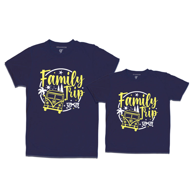 Family Trip Combo T-shirts in Navy Color available @gfashion.jpg