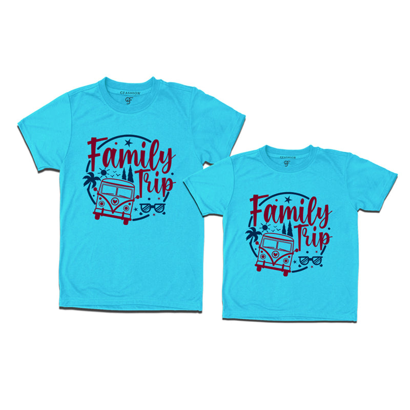 Family Trip Combo T-shirts in Sky Blue Color available @gfashion.jpg