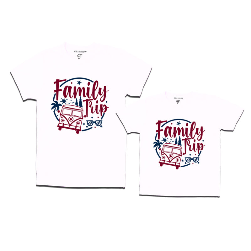 Family Trip Combo T-shirts in White Color available @gfashion.jpg
