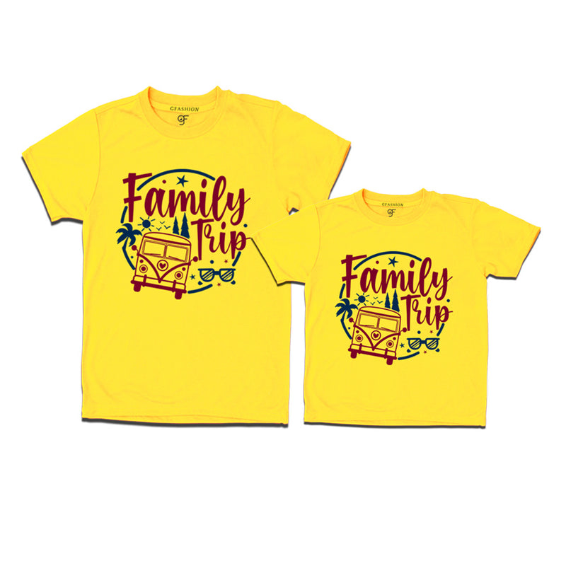 Family Trip Combo T-shirts in Yellow Color available @gfashion.jpg