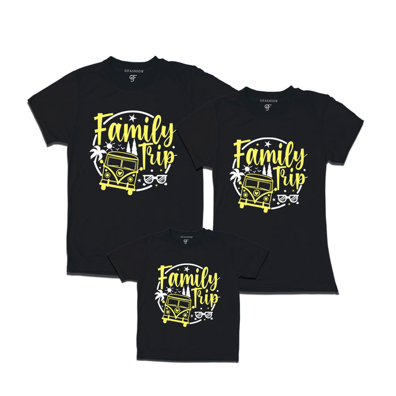 Family Trip T-shirts for Dad,Mom and Kids in Black Color available @gfashion.jpg
