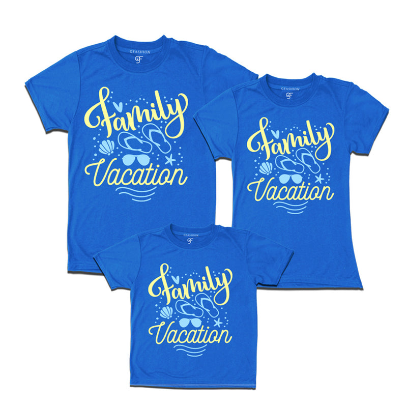 Family Vacation  T-shirts for Dad, Mom and Son in Blue Color available @ gfashion.jpg