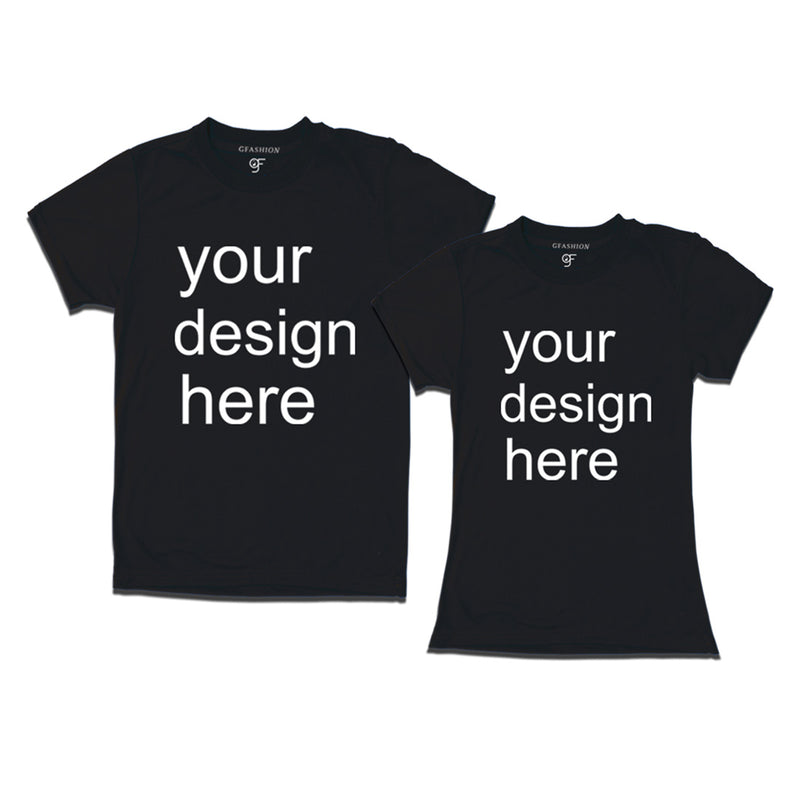 Family t-shirts Customize set of 2 combo in Black Color available @ gfashion.jpg