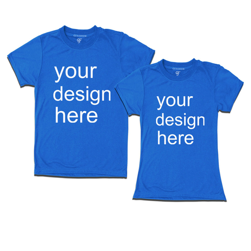 Family t-shirts Customize set of 2 combo in Blue Color available @ gfashion.jpg