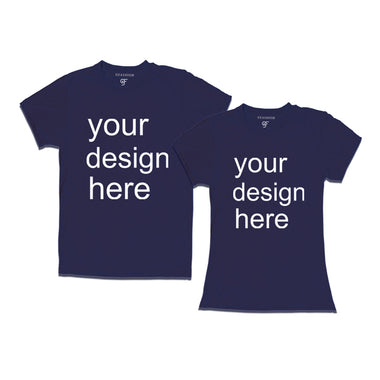Family t-shirts Customize set of 2 combo in Navy Color available @ gfashion.jpg